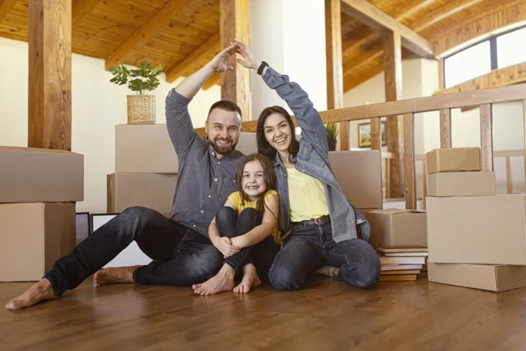 happy family after getting new home in gta